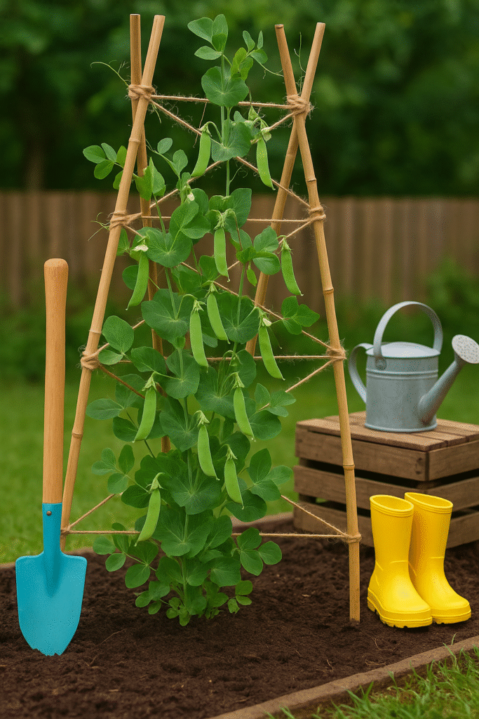 Sugar Snap Peas on a DIY Trellis