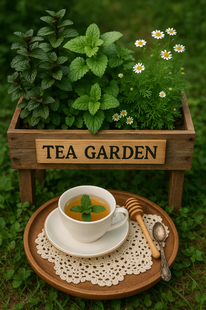 Chocolate Mint in a Tea Garden