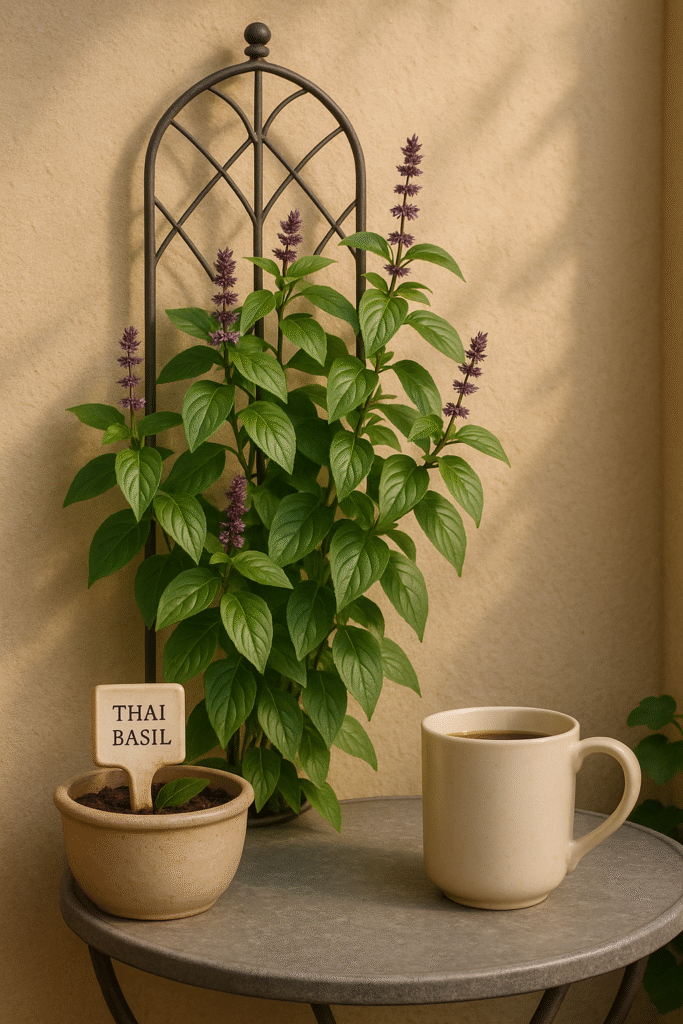 Thai Basil on Trellis