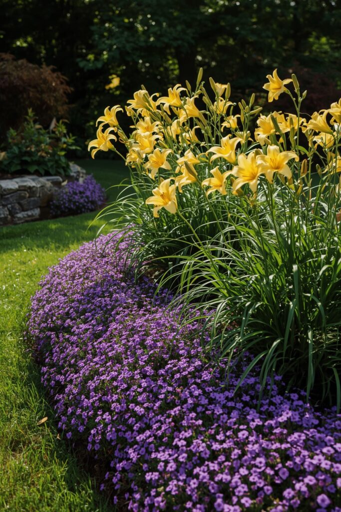 Daylilies and Catmint Together