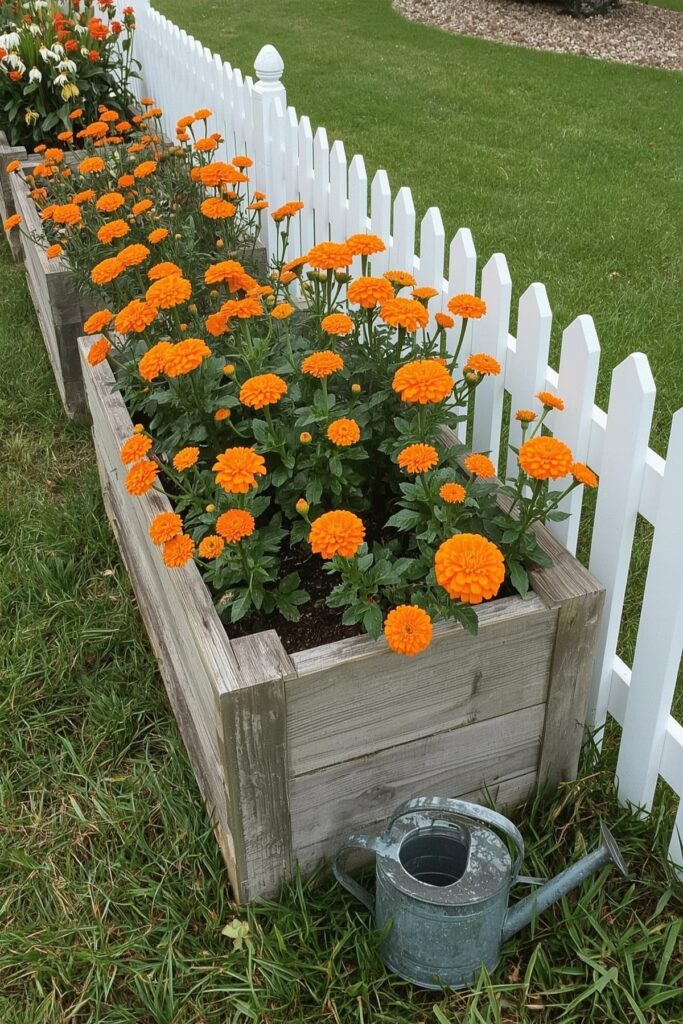 Calendula in Raised Boxes