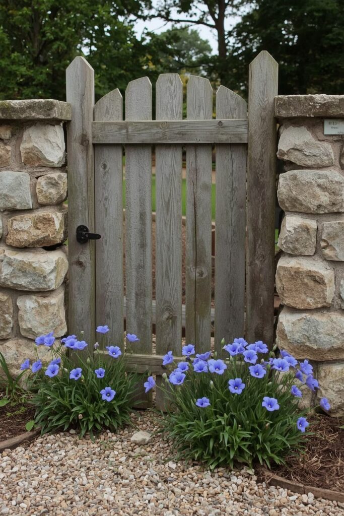 Balloon Flowers at Garden Entry