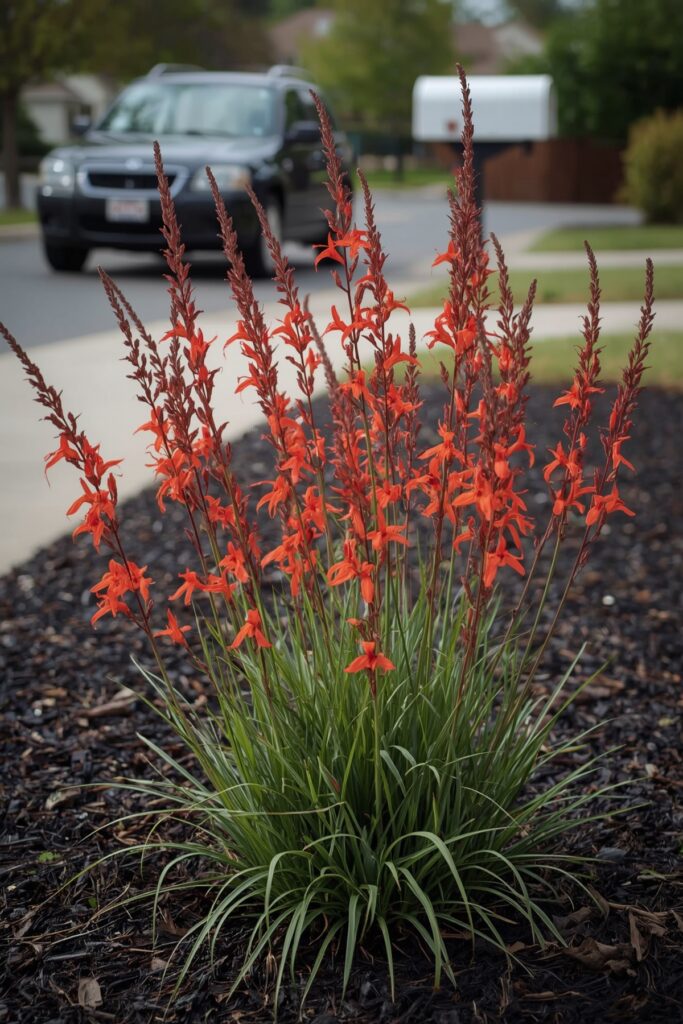 Crocosmia Along a Drive