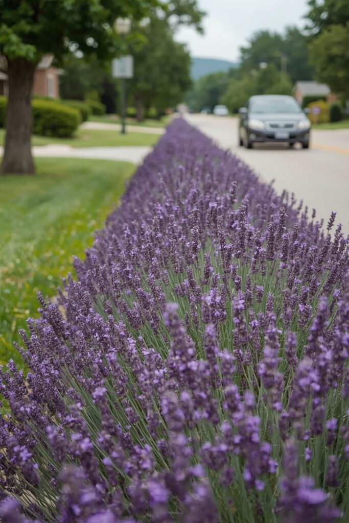 Lavender Hedge Along Driveways