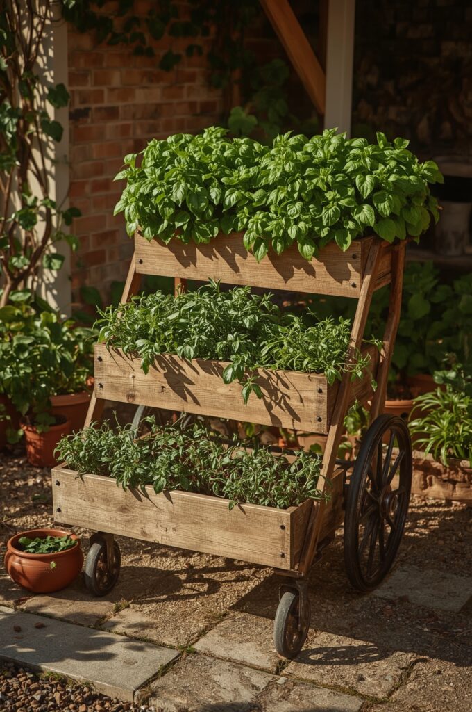 Herb Garden in Tiered Pots