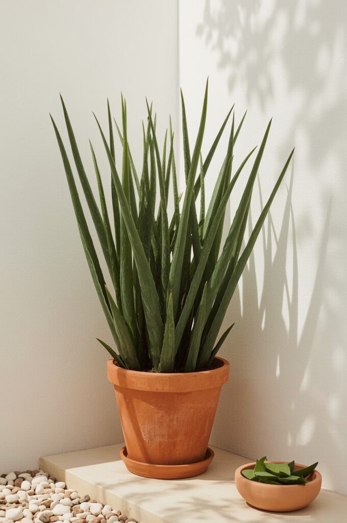 Aloe Vera Cluster in a Sunny Spot