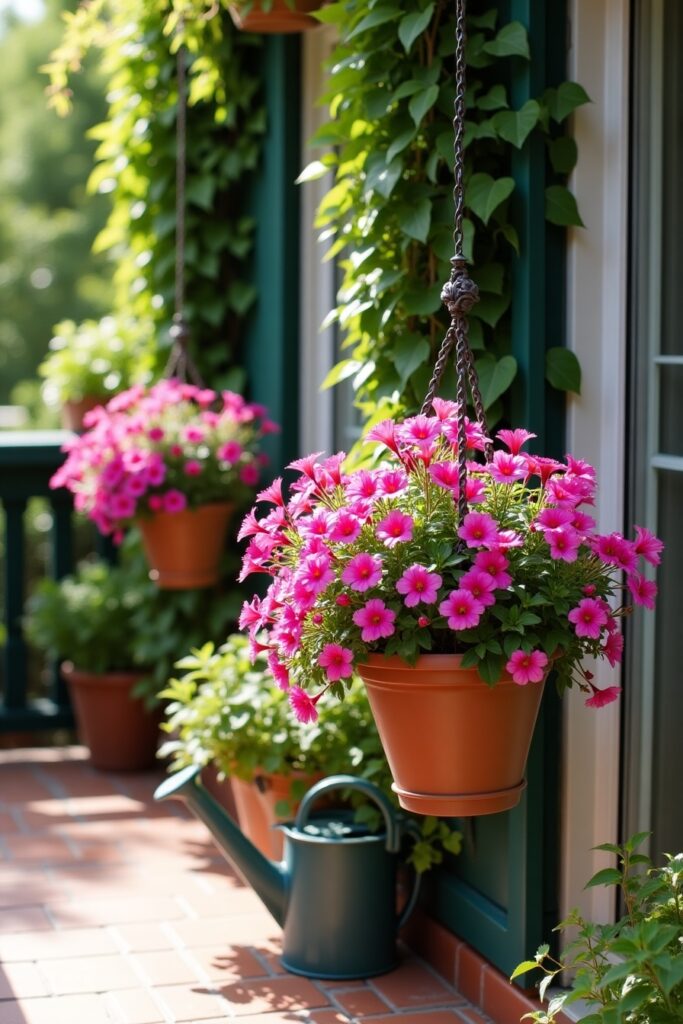 Fuchsias in Hanging Baskets