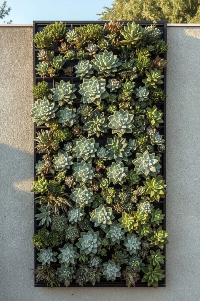 Vertical Wall Planters with Succulents