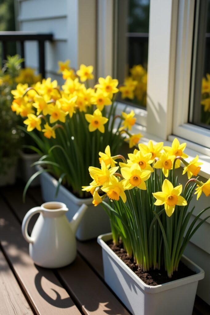 Cheerful Daffodils in Containers
