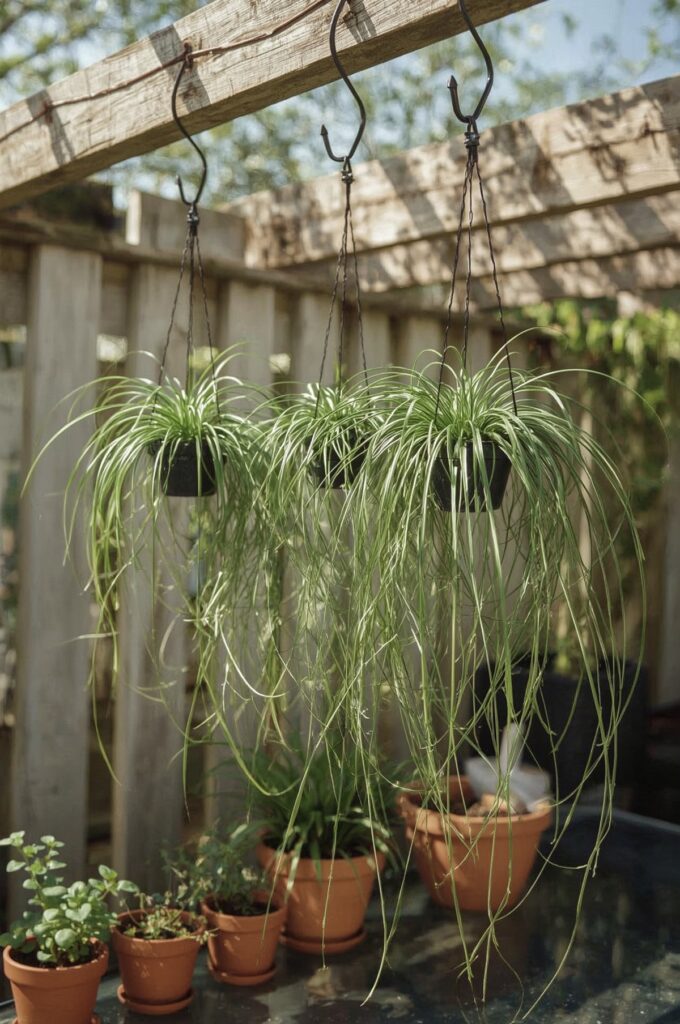 Hanging Spider Plants for Airy Charm