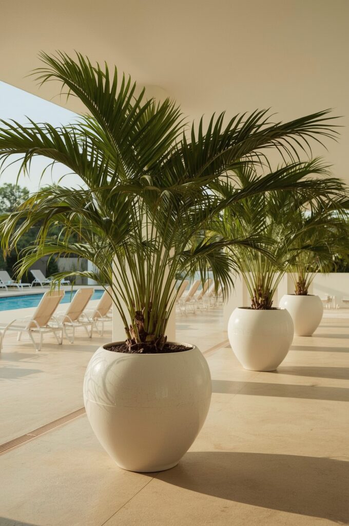 Tropical Palms in Large Containers