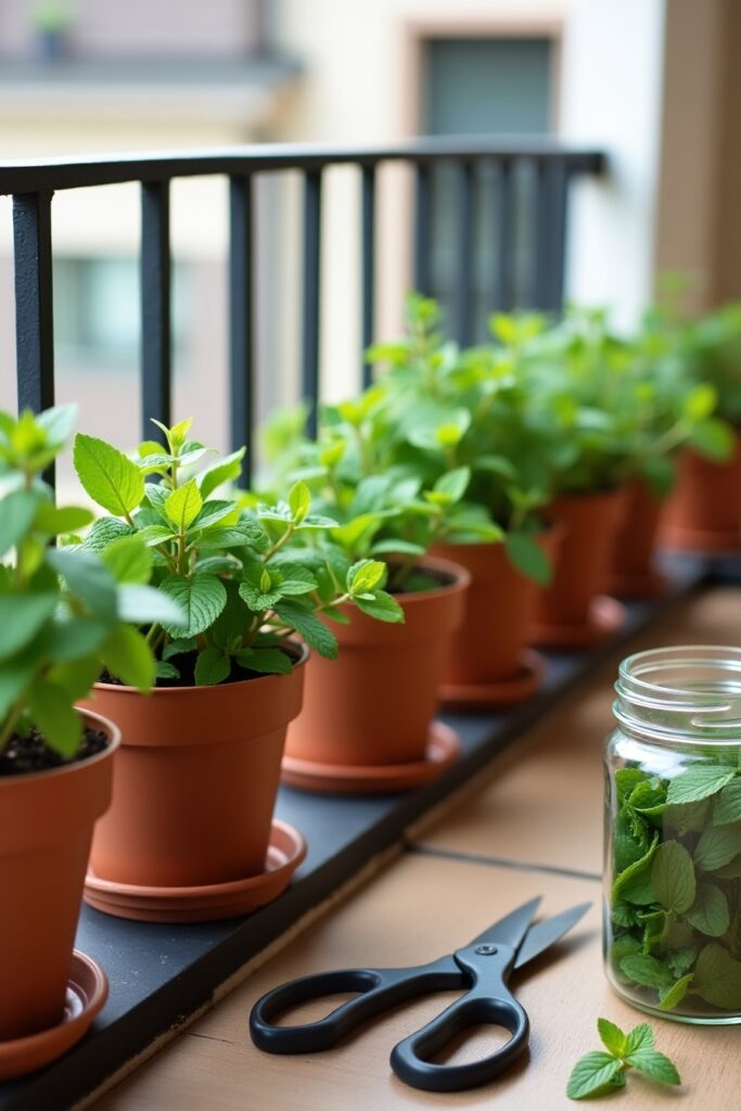 Potted Mint for Fresh Leaves
