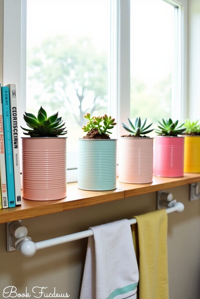 Repurposed Tin Can Succulent Holders