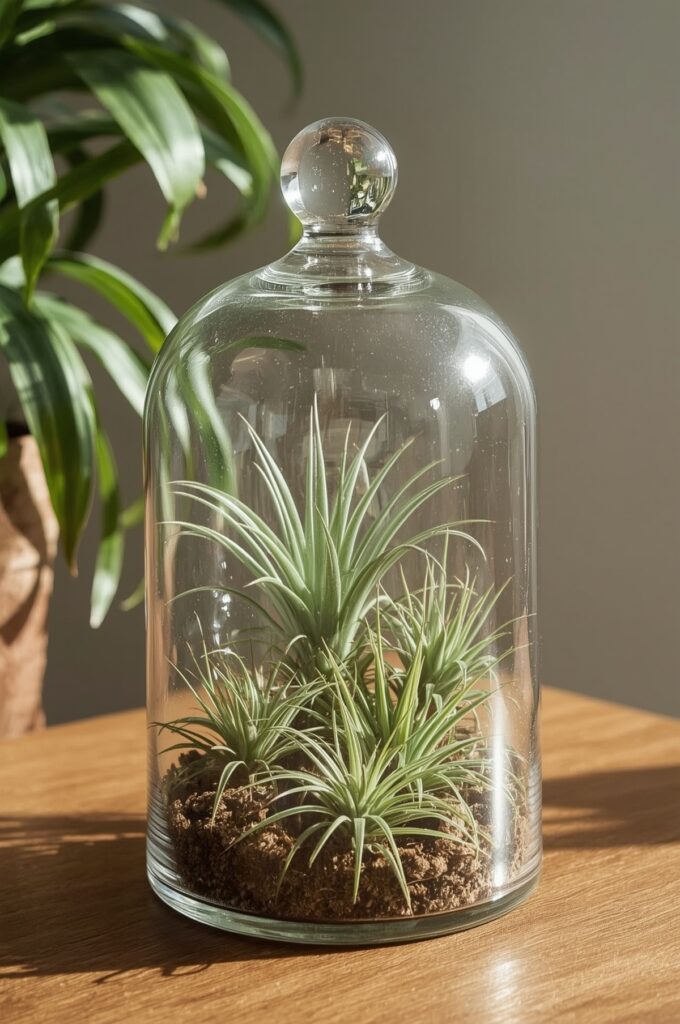 Display Air Plants in Glass Terrariums