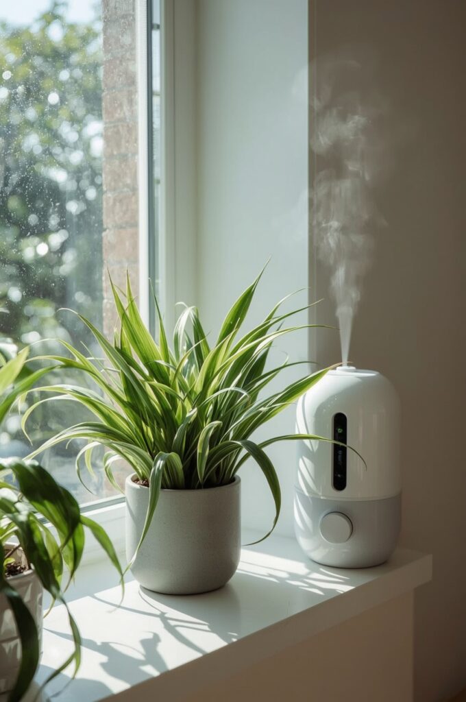 Place Air Plants Near a Humidifier in Dry Environments