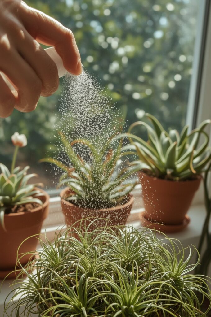 Mist Air Plants Between Soaks