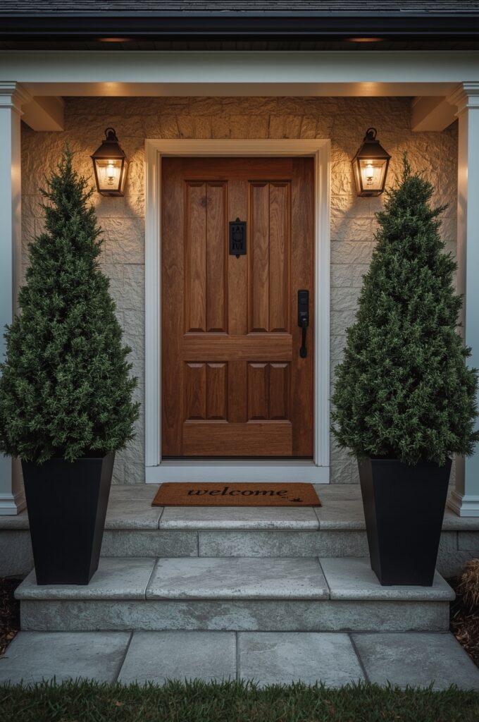 Symmetrical Potted Trees