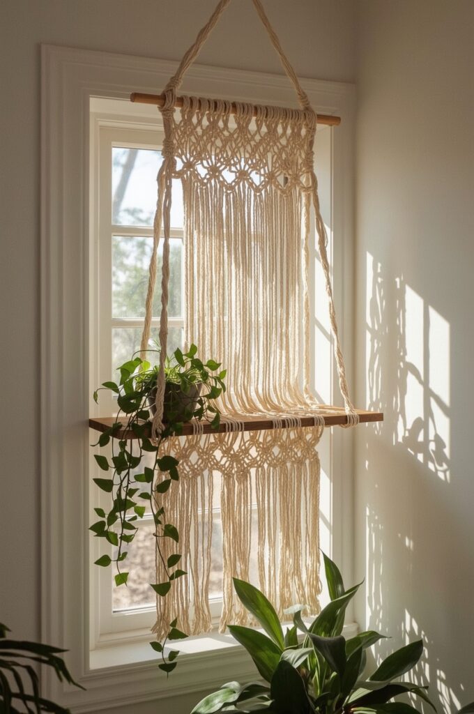 Macrame Hanging Shelf