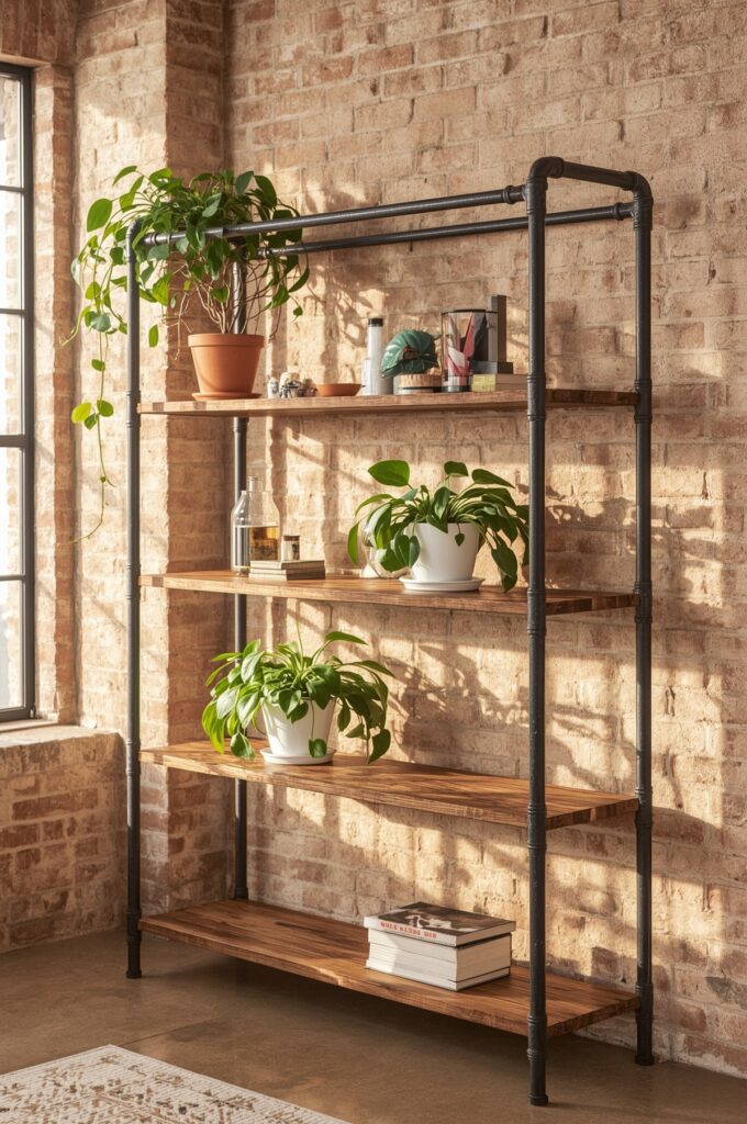 Industrial Pipe Shelf