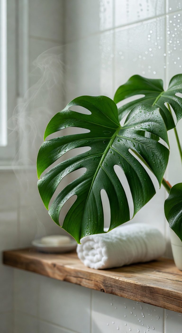 bathroom plants promote relaxation