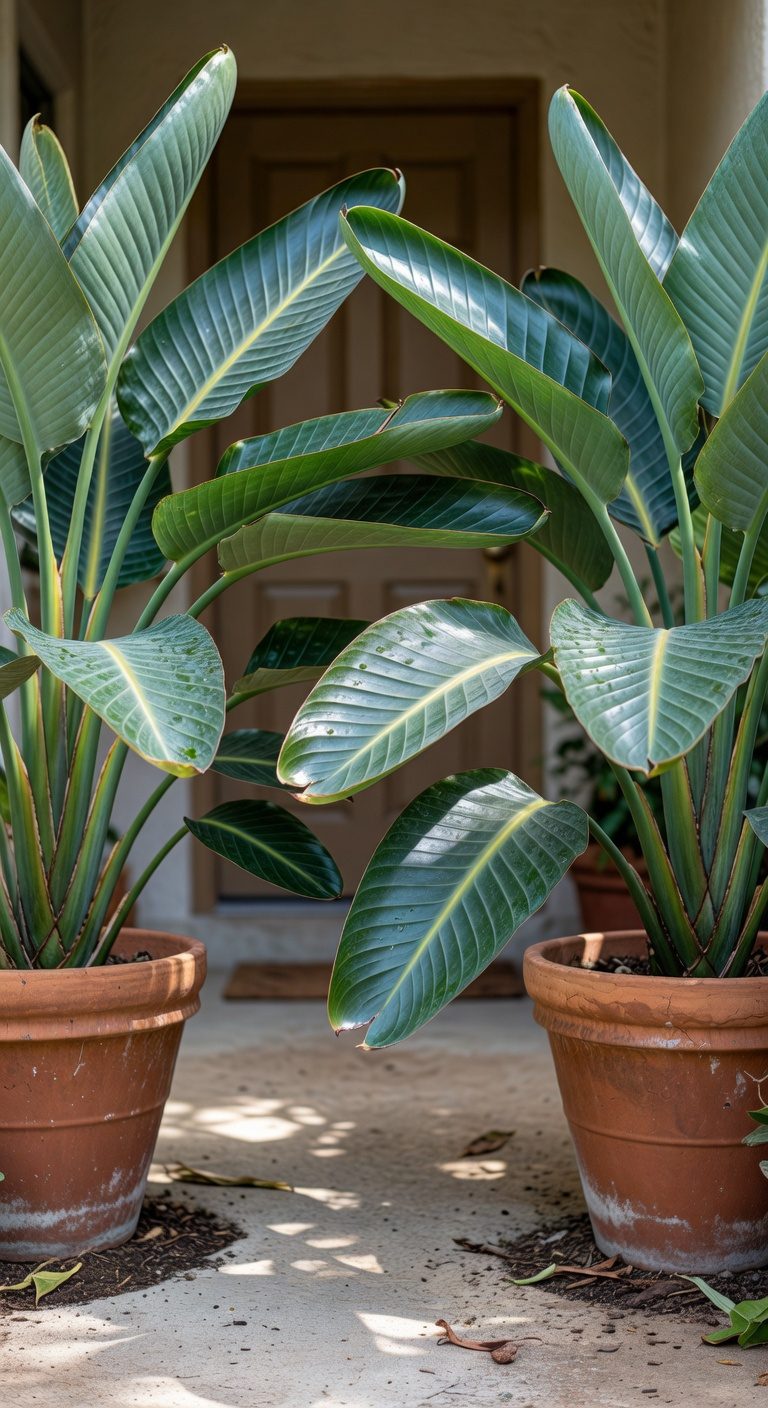 bold tropical entryway focal points