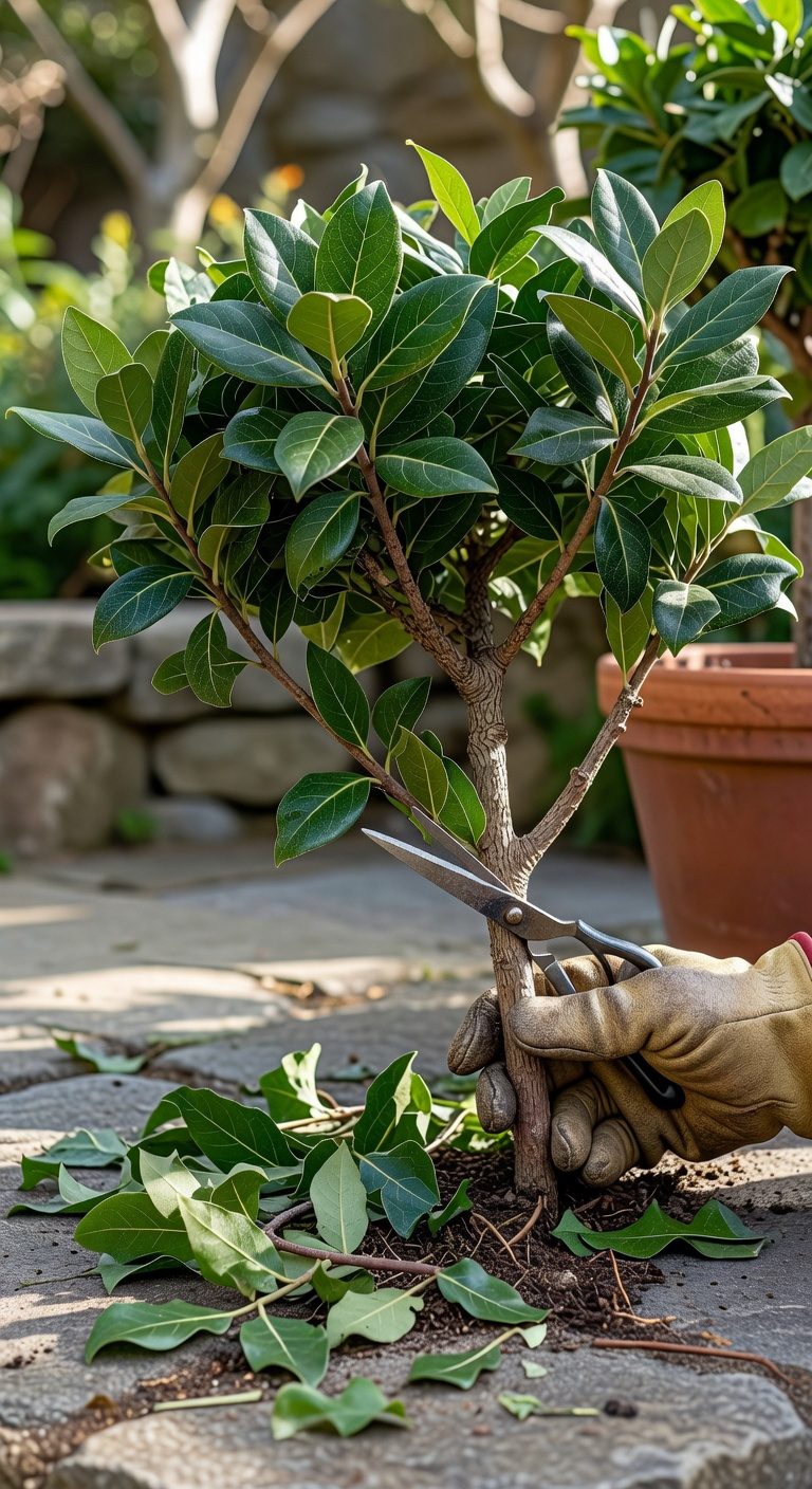 prune bay laurels regularly