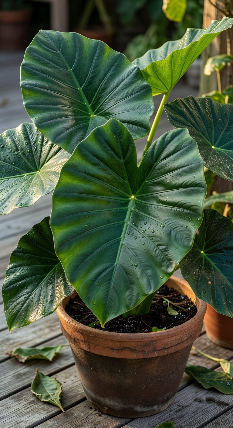 spacious planters for elephant ears