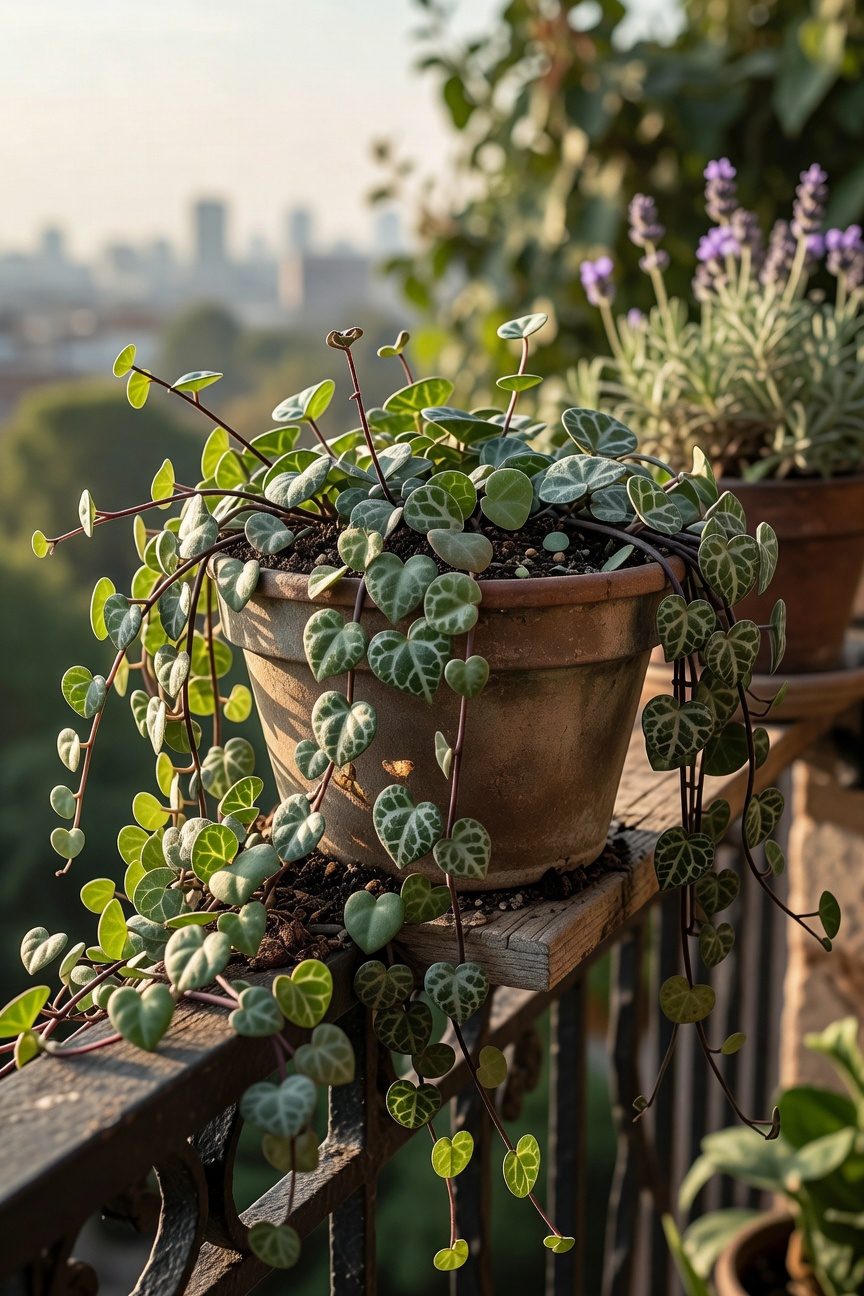 cascading balcony trailing vines