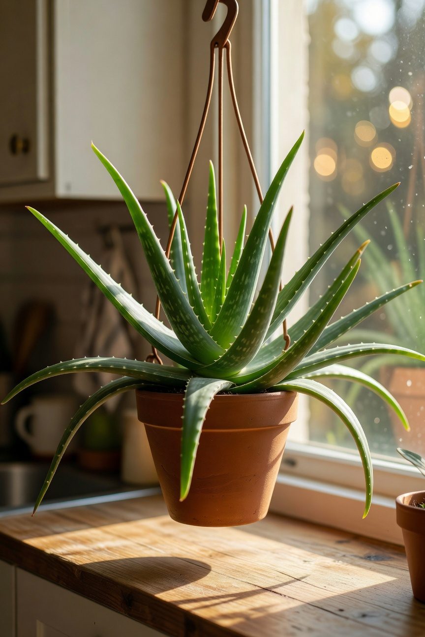 hanging aloe vera care