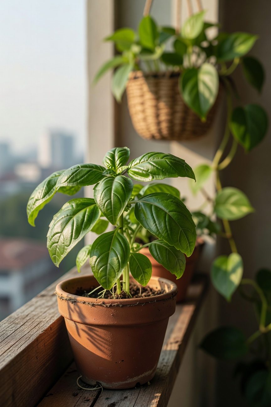low light balcony herbs gardening