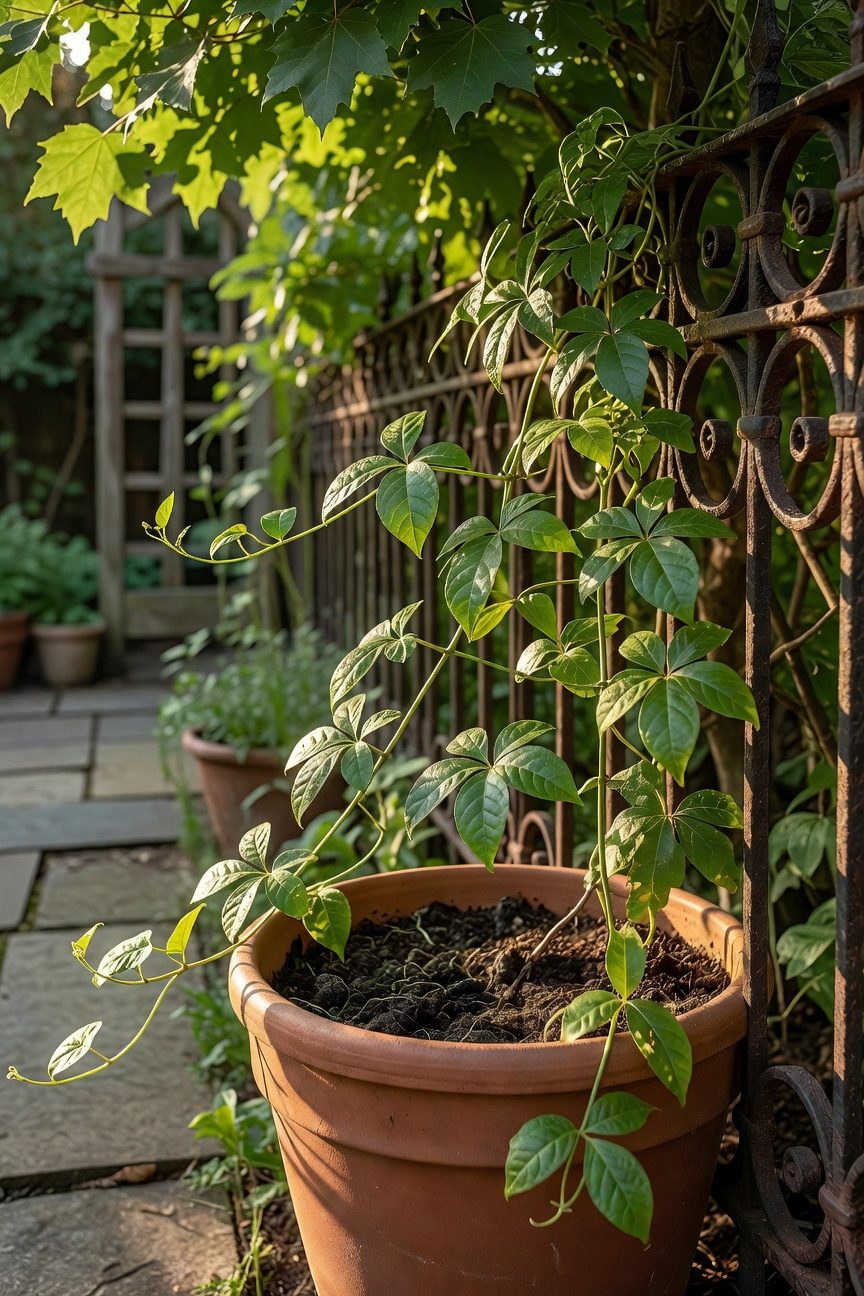 climbing plants with support