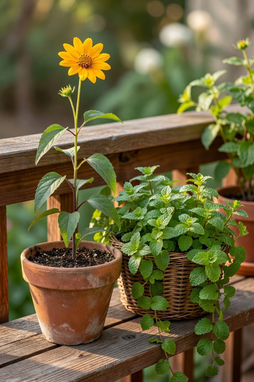 tall mosquito repelling sunflowers