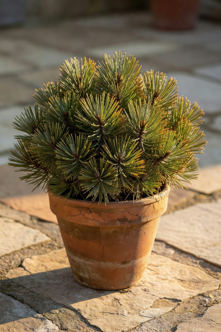 year round evergreen container garden