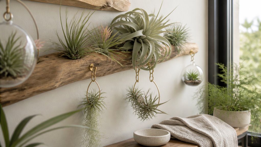 air plants in creative containers