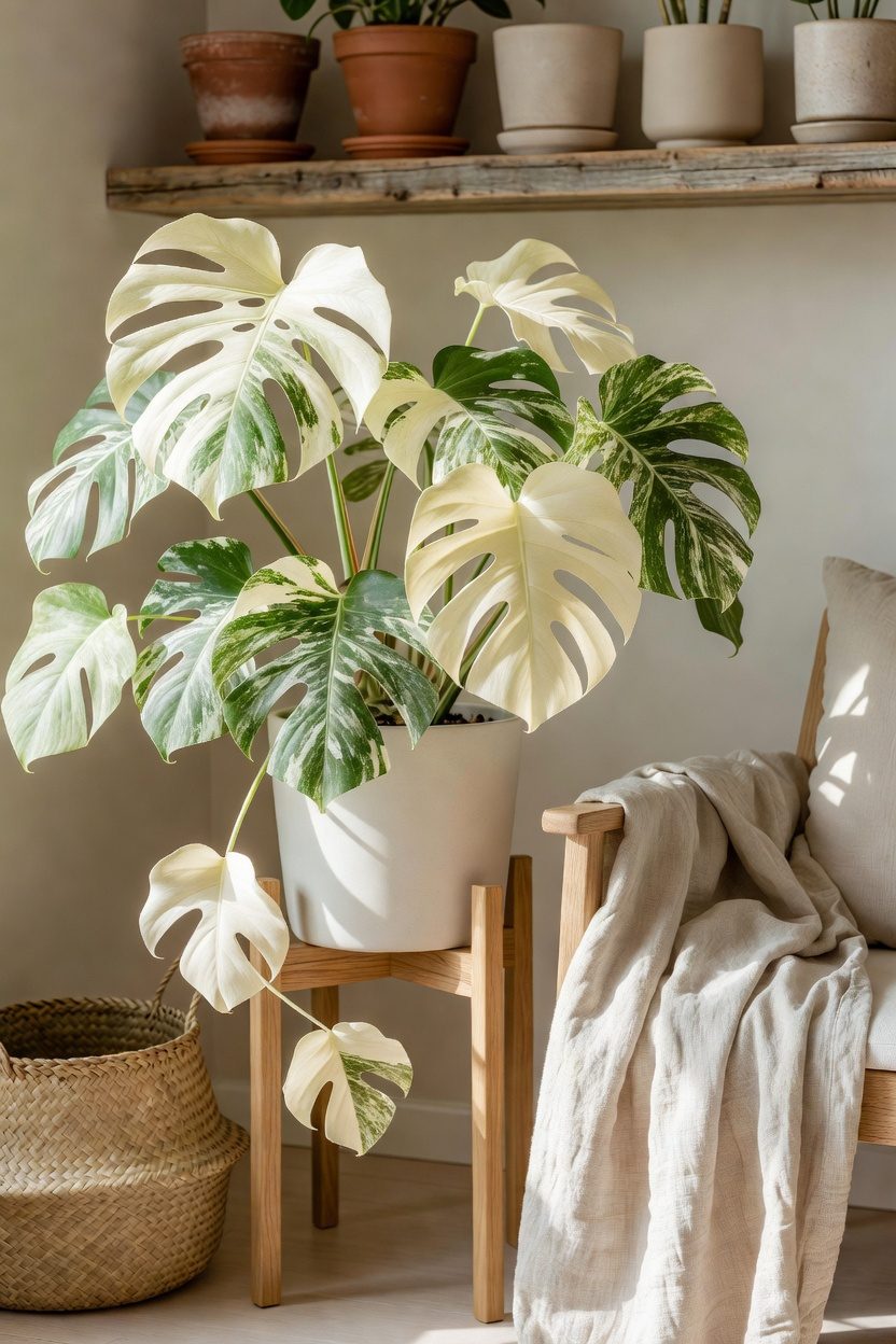 bright cream tinted variegated foliage