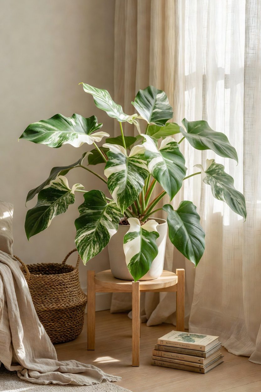 bright variegated indoor plant
