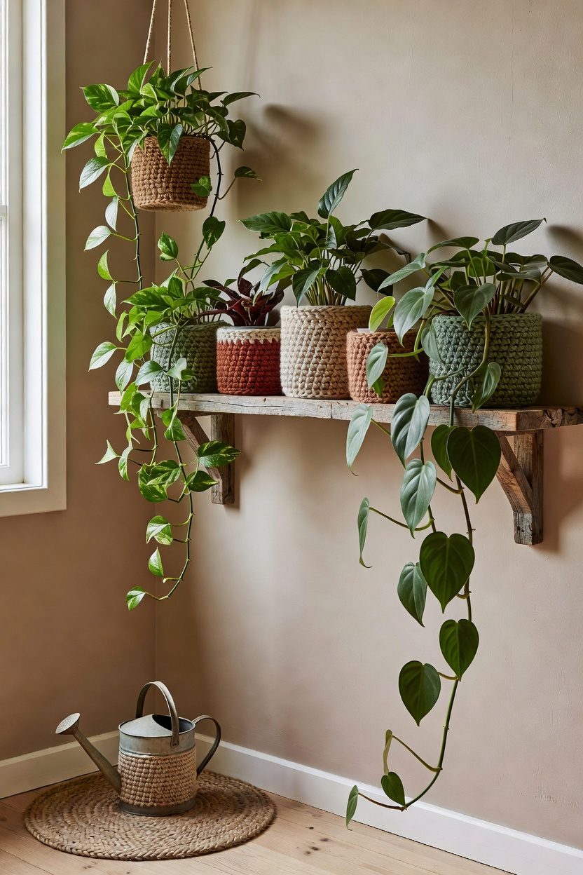 careful crochet plant maintenance