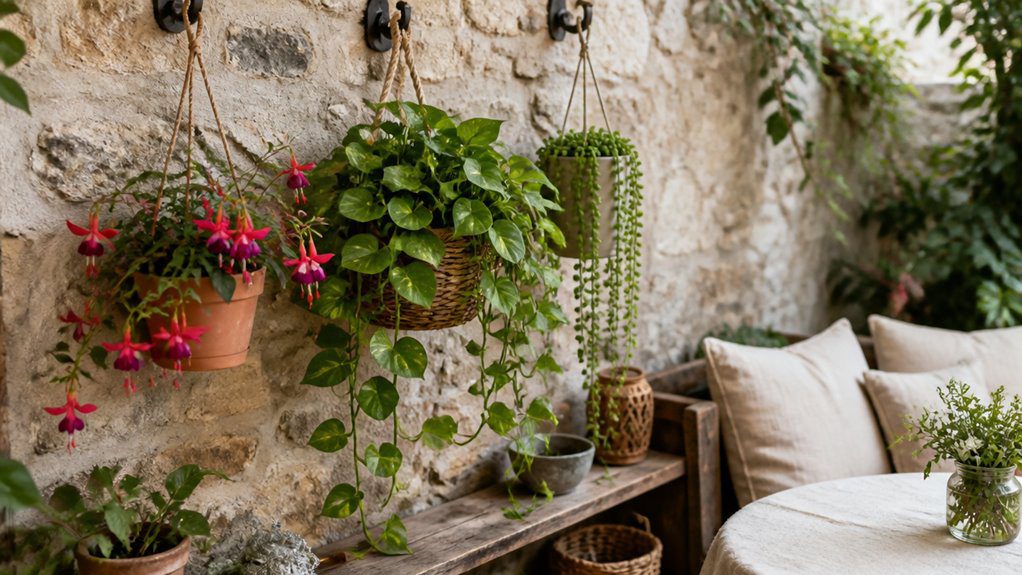 colorful hanging plant combinations
