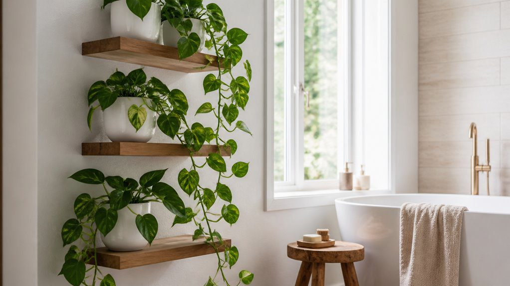creative bathroom plant displays