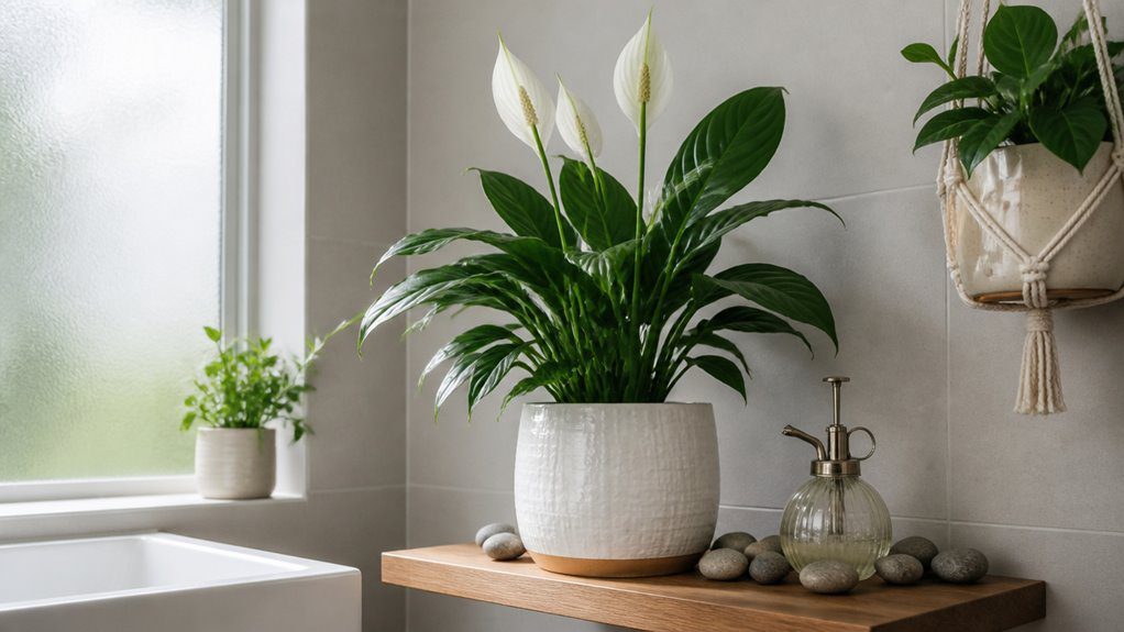 elegant air purifying bathroom plant