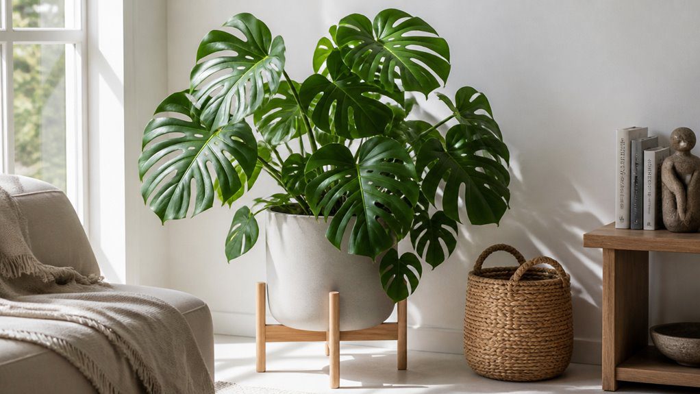 large tropical foliage indoors