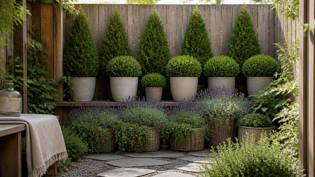 layered plants enhance privacy