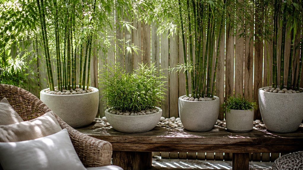 layered plants ensure privacy