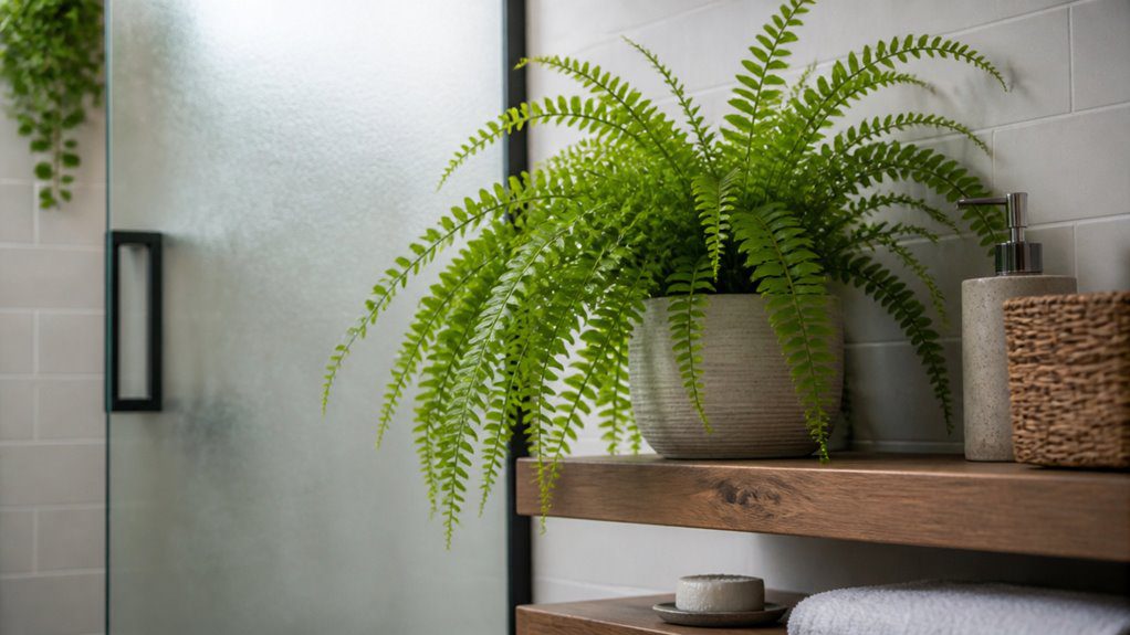 lush moisture loving bathroom fern