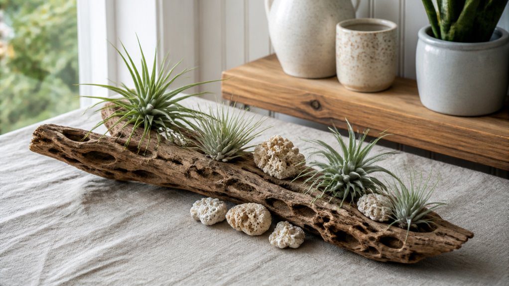natural rustic display materials