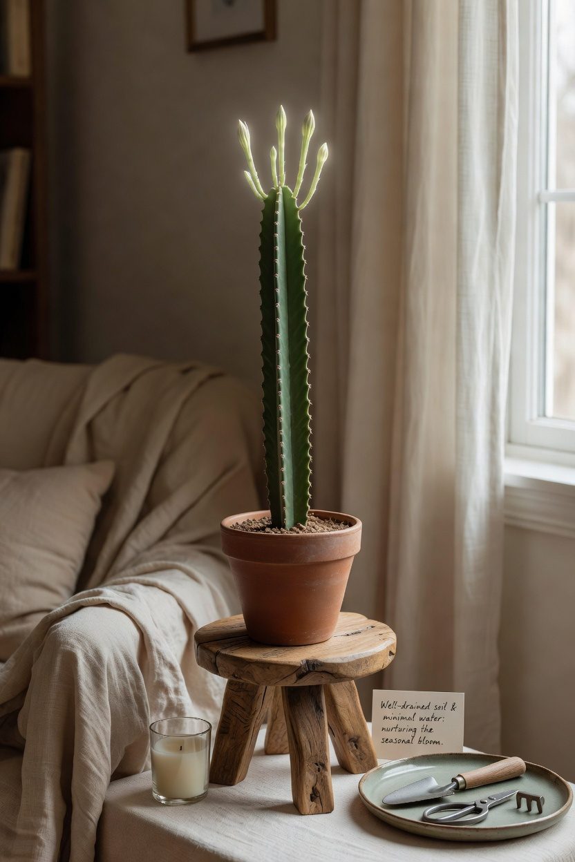 night time cactus blossom spectacle