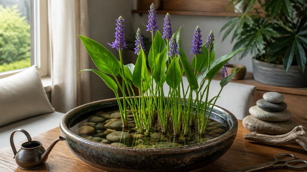 plant in shallow water
