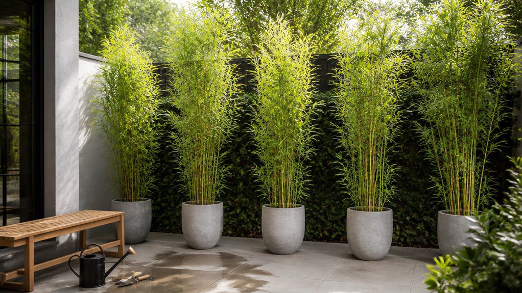 plant spaced layered privacy
