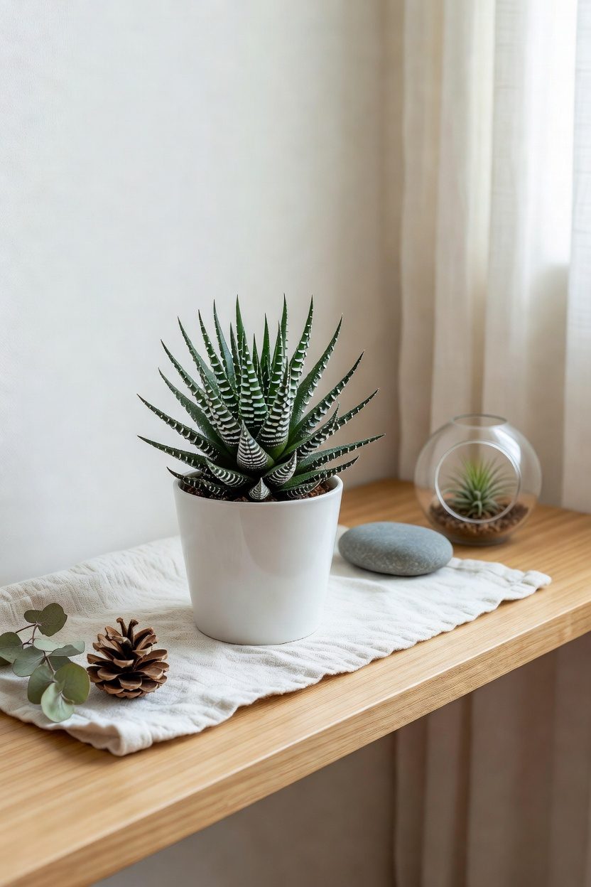 striped compact easy care plant